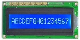 16 Character Lcd Display X 1 Line STN Blue Negative With White Backlight