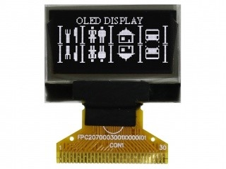 PMOLED Display 0.96 Inch 30 Pins 128x64 Dots Oled Lcd Display White I²C COG Graphic Monochrome